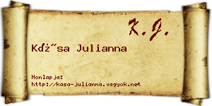 Kása Julianna névjegykártya