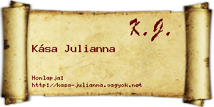 Kása Julianna névjegykártya