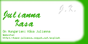 julianna kasa business card